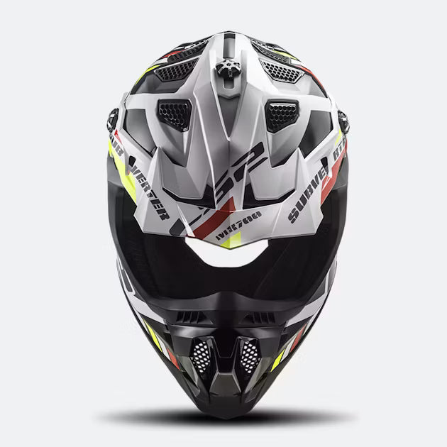 LS2 MX700 Subverter Evo II MX Šalmas Stomp Baltas/Juodas Blizgus