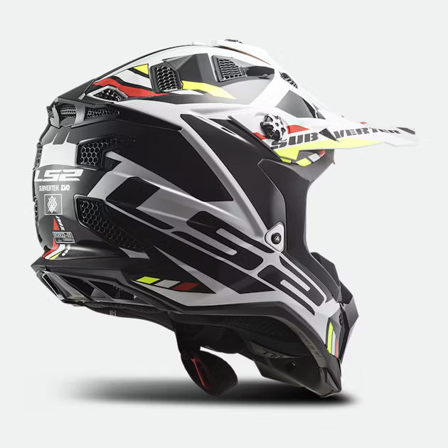 LS2 MX700 Subverter Evo II MX Šalmas Stomp Baltas/Juodas Blizgus
