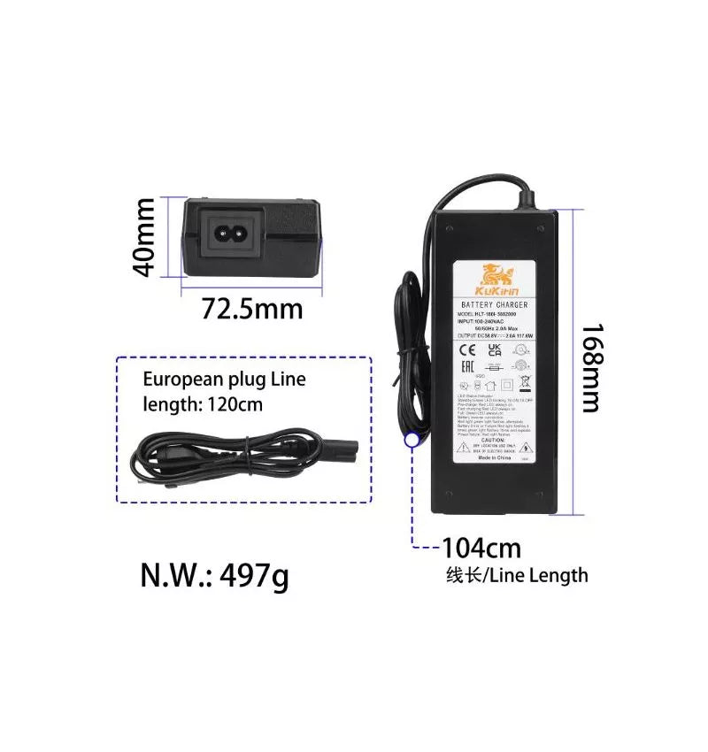 įkroviklis Originalus Kukirin G2 58.8V 2A